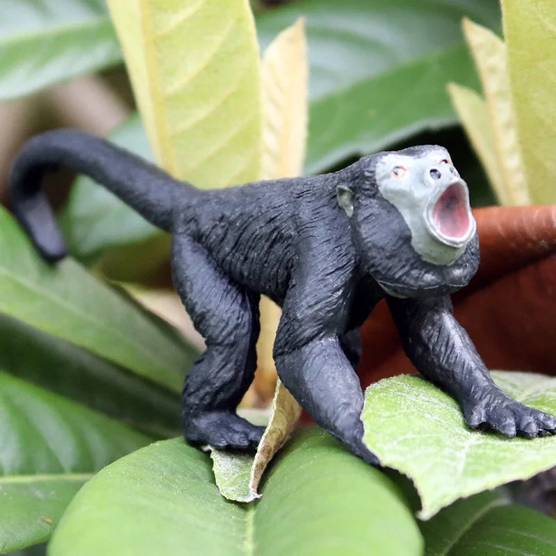 Oenux Simulation Wild Animal Chimpanzee Orangutan Gorilla Tree Sloth Monkey Model Action Figures Garden Miniature Decoration Toy