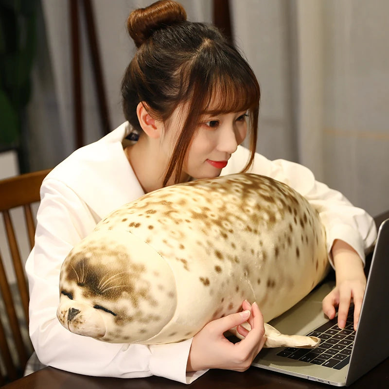 Large Kawaii Sea Lion Plush Toys Soft Marine Animal Cute Seal Stuffed Doll for Kids Gift Sleeping Pillow 3D Novelty Plaything