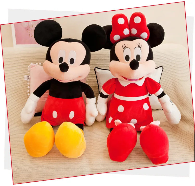 40-100cm Stuffed Mickey&Minnie Mouse Plush Toy Soft Goofy Pluto Donald Duck Mickey Minnie Dolls Birthday Wedding Gifts for Kids