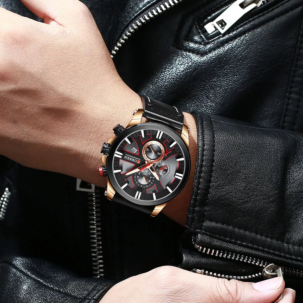 New CURREN Men Watches Fashion Quartz Wrist Watches Men's Military Waterproof Sports Watch Male Date Clock Relogio Masculino