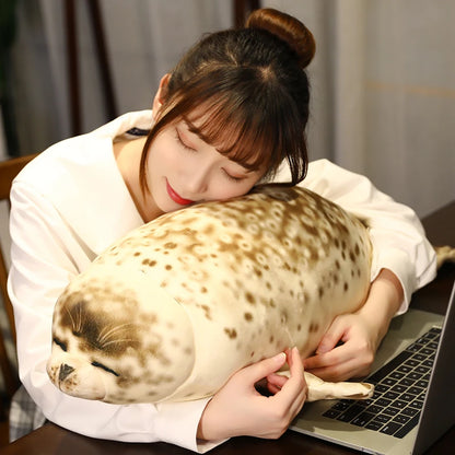 Large Kawaii Sea Lion Plush Toys Soft Marine Animal Cute Seal Stuffed Doll for Kids Gift Sleeping Pillow 3D Novelty Plaything