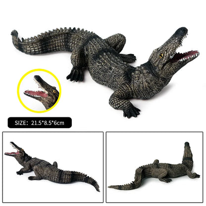 Oenux Wild Animals Action Figures Simulation Sarcosuchus Crocodiles Boar Croc Model PVC Collection Decorate Kids Educational Toy