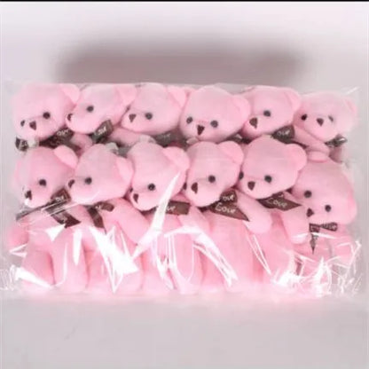 12Pcs/Lot Soft Stuffed Bear Plush Toys Mini Teddy Bear Dolls Toy Small Gift for Party Wedding Keychain Bag Pendant Teddy Doll