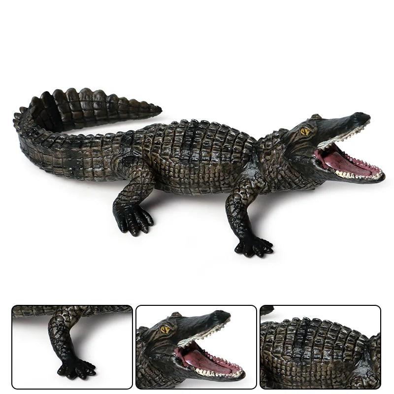 Oenux Wild Animals Action Figures Simulation Sarcosuchus Crocodiles Boar Croc Model PVC Collection Decorate Kids Educational Toy