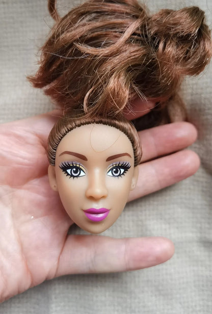 Original Doll Supermodel Star FR Heads DIY Head for 1/6 Doll Accessories Limited Special Curly haired black doll Collection gift