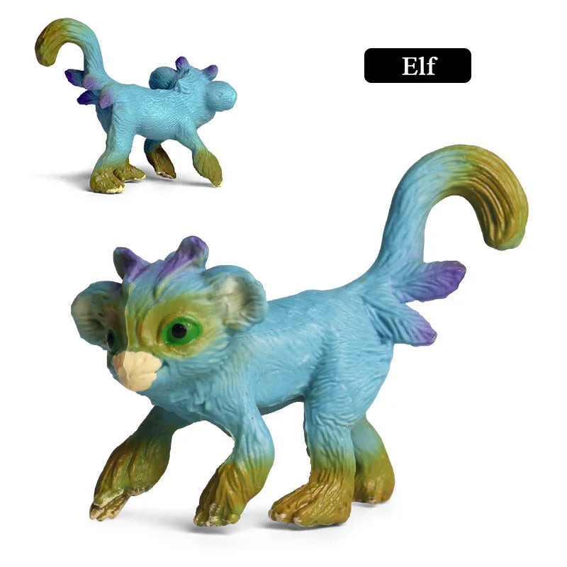 Oenux Original Genuine Fairy Tale Fly Horse Simulation Animal Mythical Elves Elf Pegasus Action Figures Model PVC Cute Kids Toy