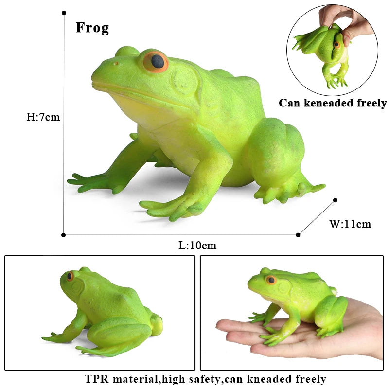 Oenux Insect Animal Wild Reptile Model Soft TPR Mantis Lizard Chameleon Housefly Gekko Action Figures Halloween Trick Kid Toy