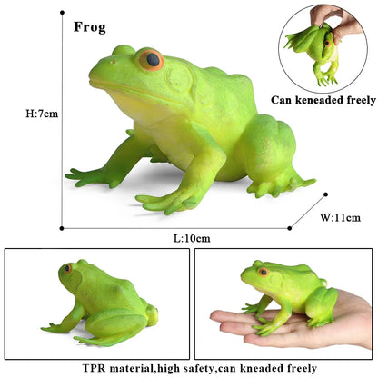 Oenux Insect Animal Wild Reptile Model Soft TPR Mantis Lizard Chameleon Housefly Gekko Action Figures Halloween Trick Kid Toy