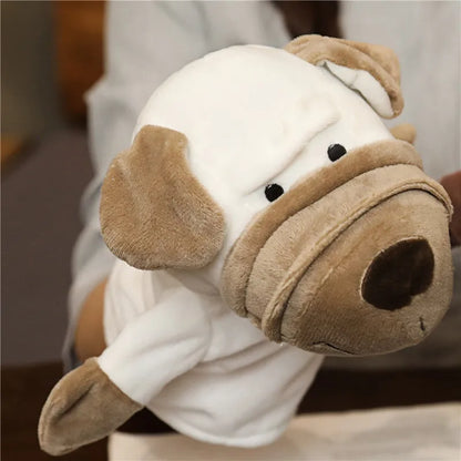 Stuffed Plush Animals Toys Hand Finger Story Puppet Kawaii Dolls Educational Baby Toys Lion Elephant Bunny Monkey Children GIft