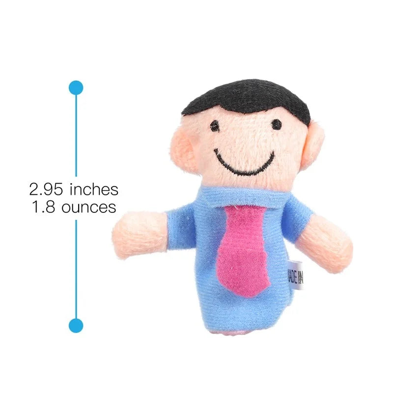 1/5/10Pcs Baby Finger Puppet Plush Toy Cartoon Animal Family  Role Play Tell Story Cloth Doll Educational Toys For Children Kids