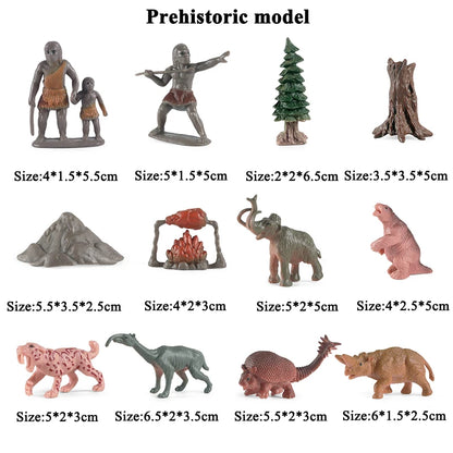 Oenux Small Farm Wild Animal Model Lion Tiger Sheep Pig Dog Action Figures PVC Lovely Miniature Playset Education Kid Toys Gift