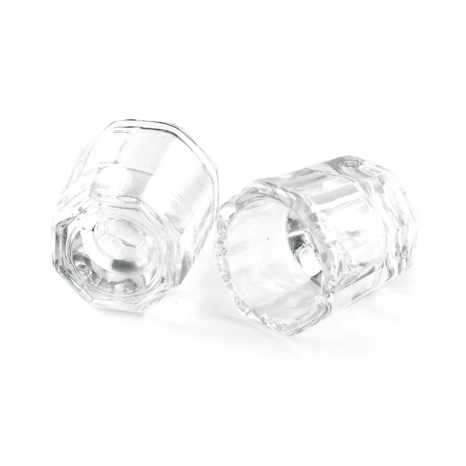 1pcs Nail Crystal Glass Nail Cup Acrylic Liquid Dappen Dish Clear Bowl Nail Powder Holder Container Equipment  Tools