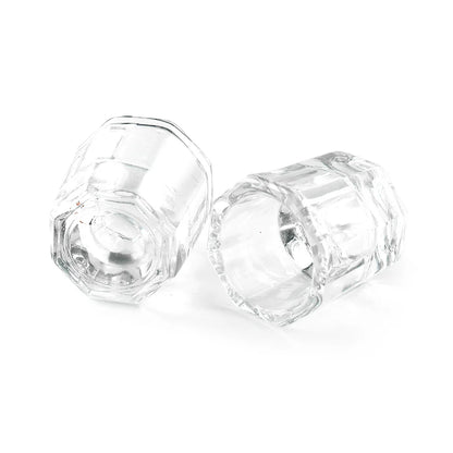1pcs Nail Crystal Glass Nail Cup Acrylic Liquid Dappen Dish Clear Bowl Nail Powder Holder Container Equipment  Tools