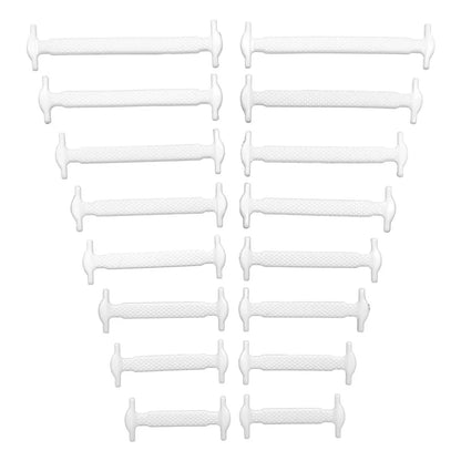 16pcs/lot Silicone Shoelaces No Tie Shoelaces 12 colors Elastic Lace Shoelace Creative Lazy Silicone Laces Rubber Lace