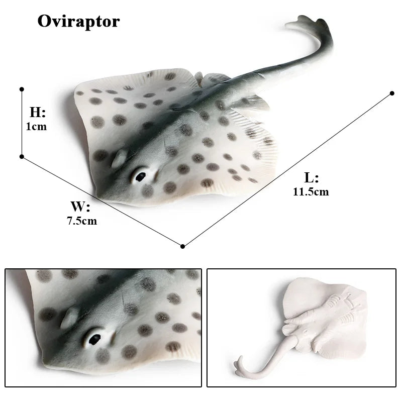 Oenux Sea Life Animals Ray Devilray Mantaray Model Action Figures Figurines Ocean Marine Aquarium Education Kids Toy Gift