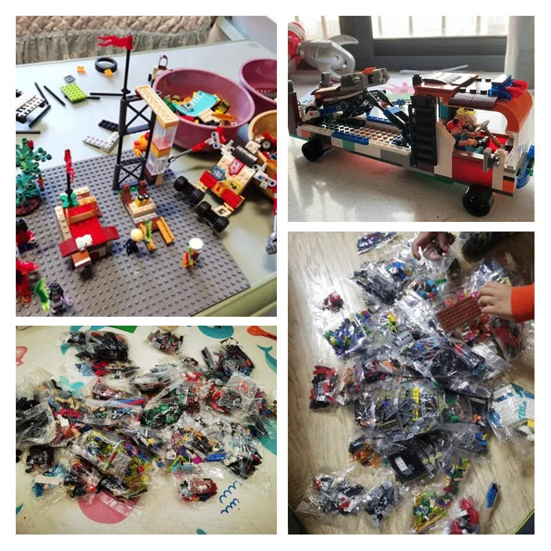 Pieces Building Blocks City DIY Creative Bricks Toys Bulk Random Model Parts Pack Figures Educational Kids Toys Children Gifts