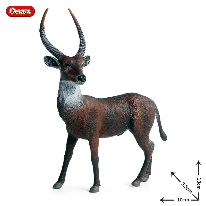 Oenux Simulation Wild Animals Toy Desert Camel Donkey Alpaca Antelope Elk Deer Model Action Figures PVC Decoration Kids Gift