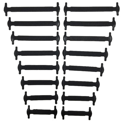 16pcs/lot Silicone Shoelaces No Tie Shoelaces 12 colors Elastic Lace Shoelace Creative Lazy Silicone Laces Rubber Lace
