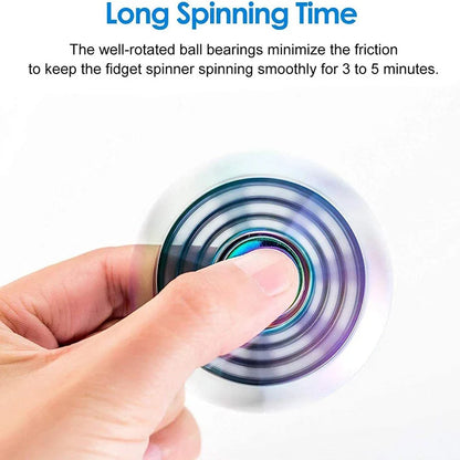 Metal Rainbow Fidget Spinner Colorful EDC Hand Spinner Anti-Anxiety Toy for Children Adult Relieves Stress Finger Spinner Gifts