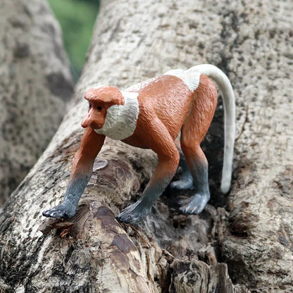 Oenux Simulation Wild Animal Chimpanzee Orangutan Gorilla Tree Sloth Monkey Model Action Figures Garden Miniature Decoration Toy