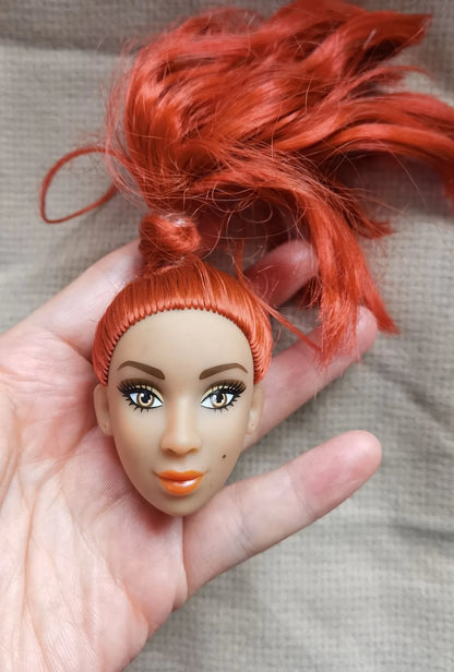 Original Doll Supermodel Star FR Heads DIY Head for 1/6 Doll Accessories Limited Special Curly haired black doll Collection gift