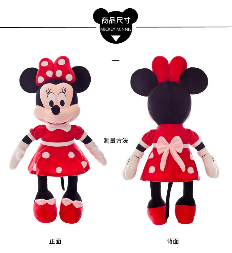 40-100cm Stuffed Mickey&Minnie Mouse Plush Toy Soft Goofy Pluto Donald Duck Mickey Minnie Dolls Birthday Wedding Gifts for Kids