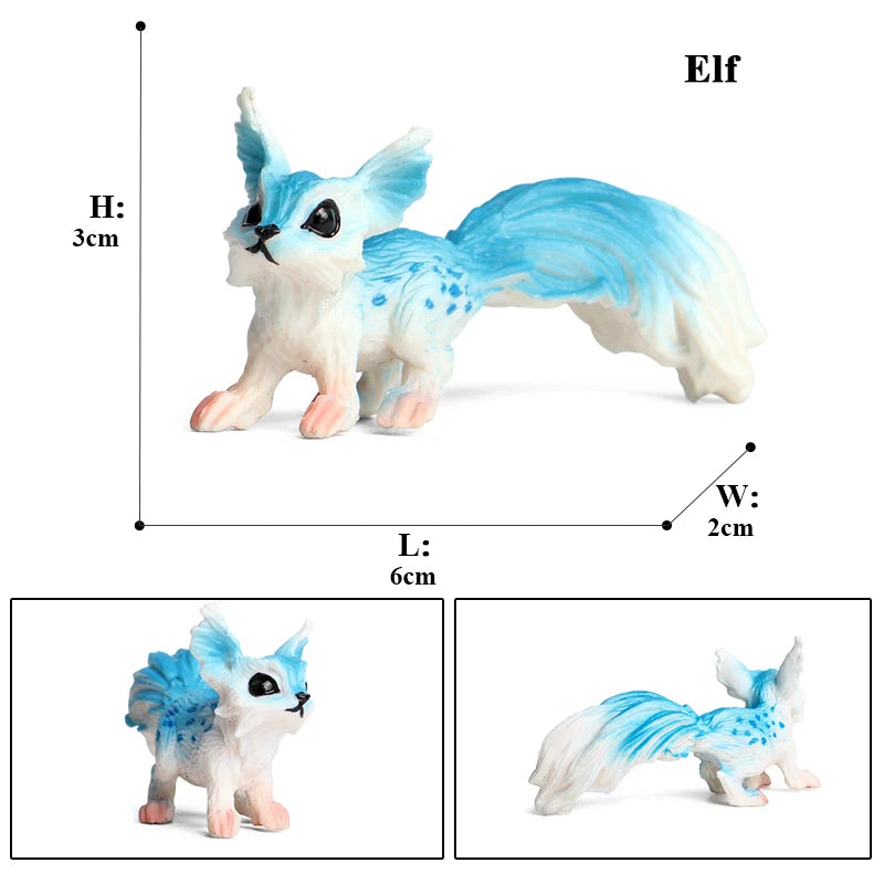 Oenux Original Genuine Fairy Tale Fly Horse Simulation Animal Mythical Elves Elf Pegasus Action Figures Model PVC Cute Kids Toy