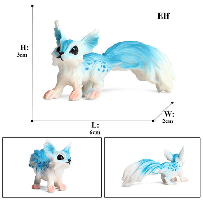 Oenux Original Genuine Fairy Tale Fly Horse Simulation Animal Mythical Elves Elf Pegasus Action Figures Model PVC Cute Kids Toy