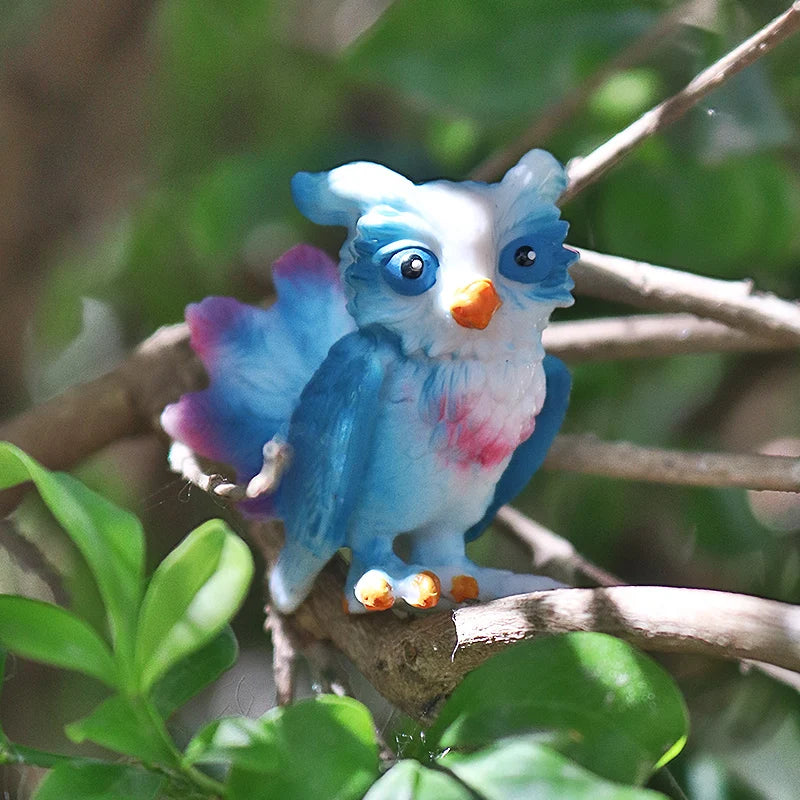 Oenux Original Genuine Fairy Tale Fly Horse Simulation Animal Mythical Elves Elf Pegasus Action Figures Model PVC Cute Kids Toy