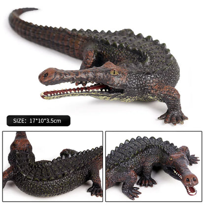Oenux Wild Animals Action Figures Simulation Sarcosuchus Crocodiles Boar Croc Model PVC Collection Decorate Kids Educational Toy