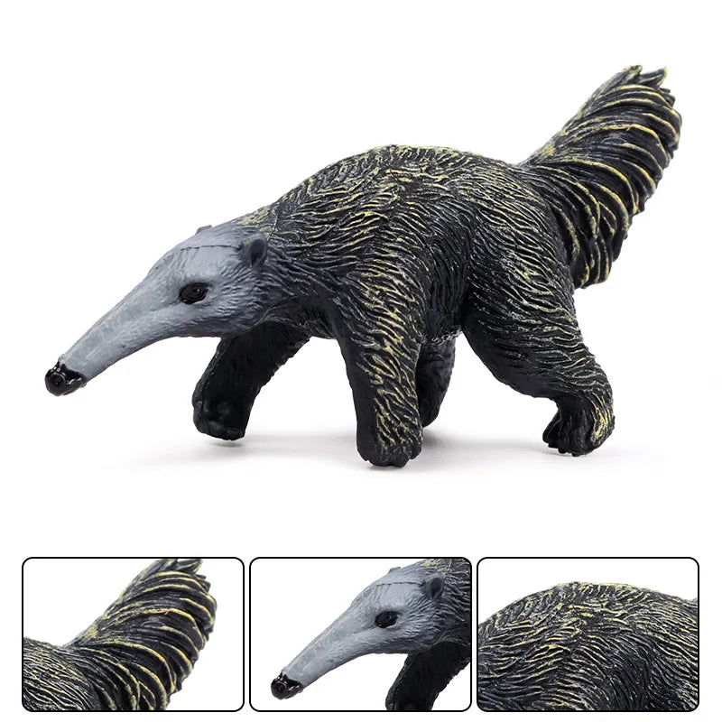 Oenux Forest Wild Animals Badger Brock Tapirus indicus Beaver Anteater Action Figures Model PVC Collection Education Kid Toy