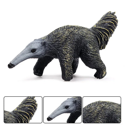 Oenux Forest Wild Animals Badger Brock Tapirus indicus Beaver Anteater Action Figures Model PVC Collection Education Kid Toy