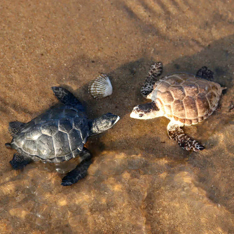 Oenux Ocean Animals  Leatherback Tortoise Turtle Growth Cycle Sea Life Model Figurines Action Figures PVC Education Kid Toy Gift