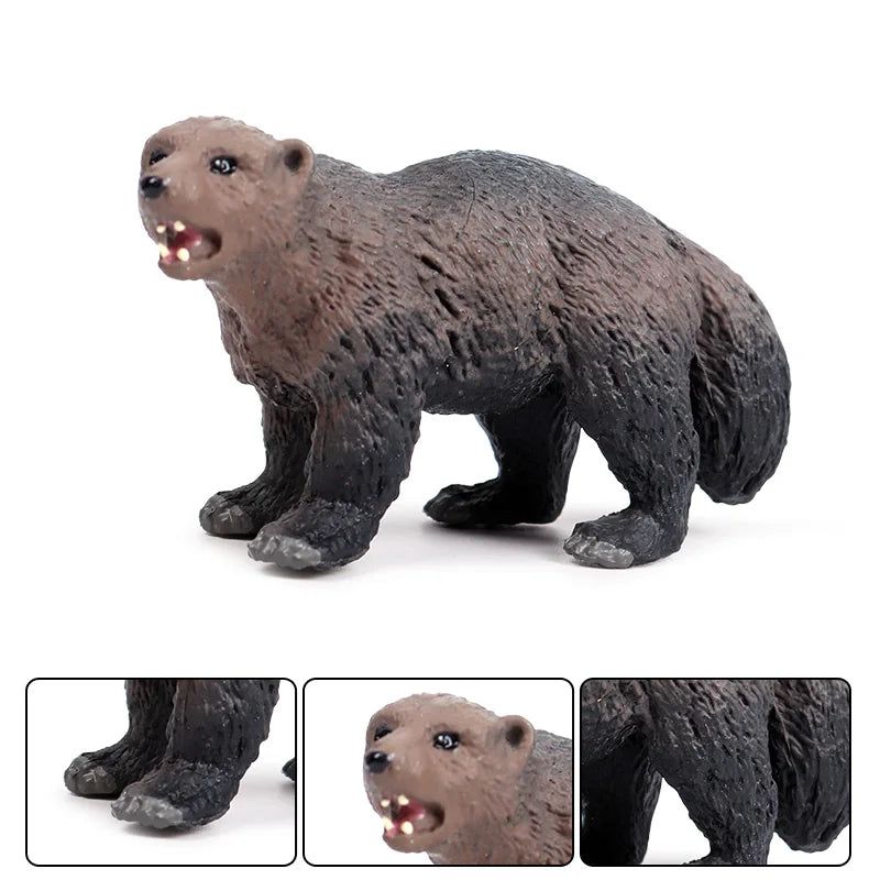 Oenux Forest Wild Animals Badger Brock Tapirus indicus Beaver Anteater Action Figures Model PVC Collection Education Kid Toy