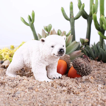 Oenux Arctic South Pole Animals Simulation Penguins Polar Bear Wolf Beluga Whale Action Figures Model Figurine PVC Kid Toy Gift