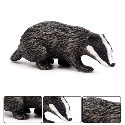 Oenux Forest Wild Animals Badger Brock Tapirus indicus Beaver Anteater Action Figures Model PVC Collection Education Kid Toy