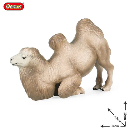Oenux Simulation Wild Animals Toy Desert Camel Donkey Alpaca Antelope Elk Deer Model Action Figures PVC Decoration Kids Gift