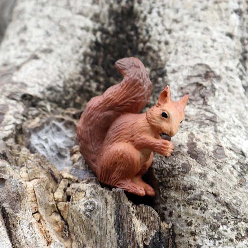 Oenux Wild Animals Simulation Rodent Marmot Mouse Model Squirrel Rat Chinchilla Action Figure Figurine Collection Cute Kid Toy