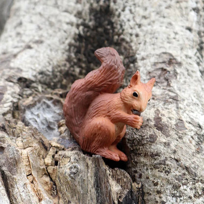 Oenux Wild Animals Simulation Rodent Marmot Mouse Model Squirrel Rat Chinchilla Action Figure Figurine Collection Cute Kid Toy