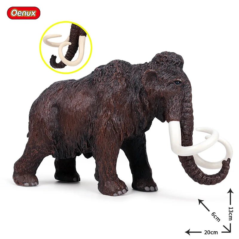 Oenux Prehistoric Savage Mosasaurus Megalodon Mammuthus Jurassic Dinosaurs Sea Life Animals Model Action Figures Toy Kids Gift