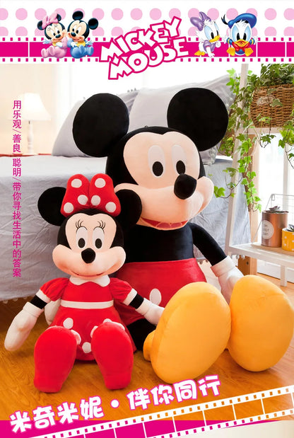 40-100cm Stuffed Mickey&Minnie Mouse Plush Toy Soft Goofy Pluto Donald Duck Mickey Minnie Dolls Birthday Wedding Gifts for Kids