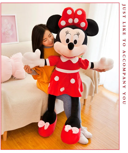 40-100cm Stuffed Mickey&Minnie Mouse Plush Toy Soft Goofy Pluto Donald Duck Mickey Minnie Dolls Birthday Wedding Gifts for Kids