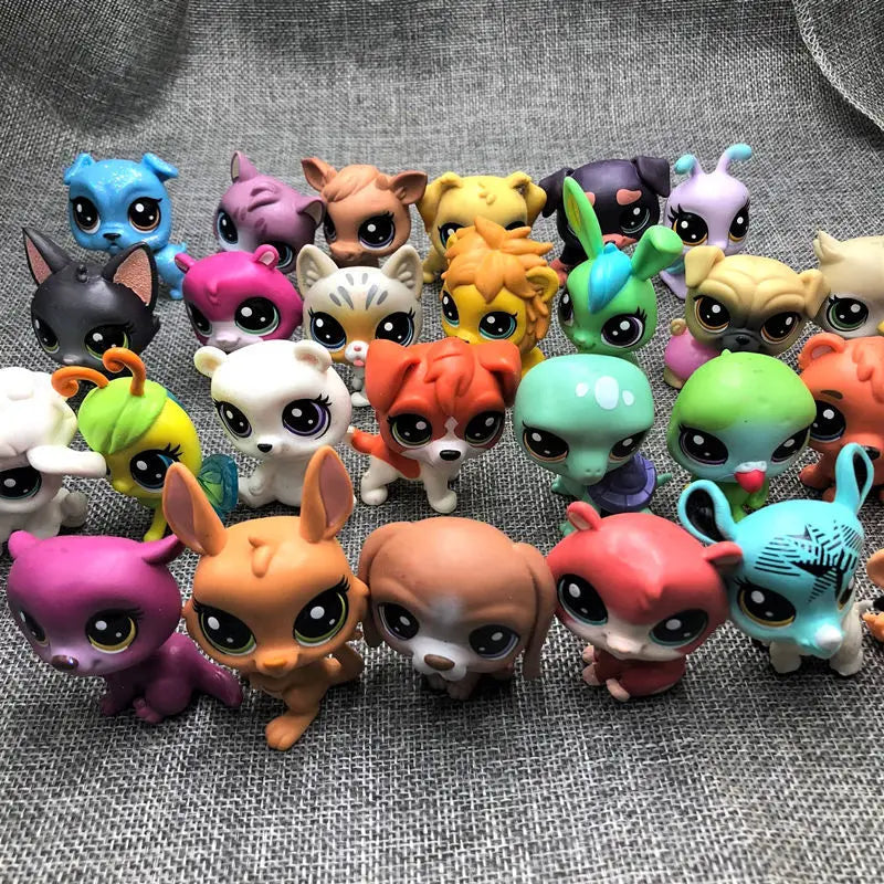 6/12/pcs 5cm Old Pet Toys Cat Puppy Figure Mini dolls Toy Figures Classic Little Pet Cat Dog Animal Action figures Toys