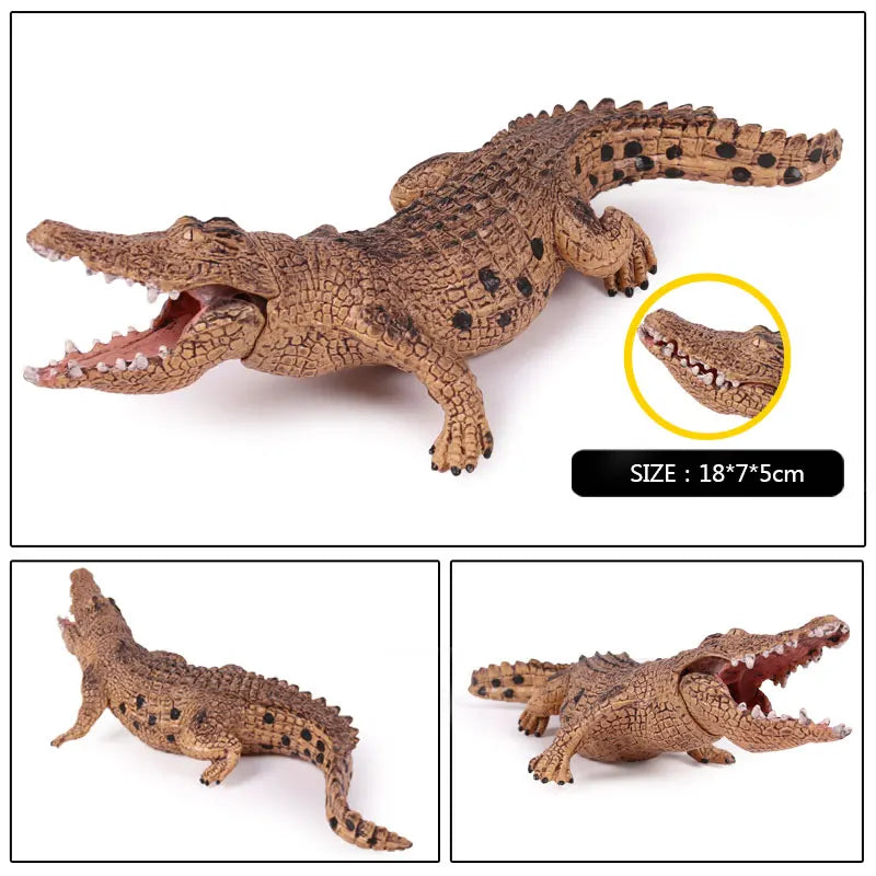 Oenux Wild Animals Action Figures Simulation Sarcosuchus Crocodiles Boar Croc Model PVC Collection Decorate Kids Educational Toy