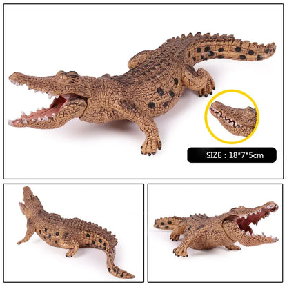 Oenux Wild Animals Action Figures Simulation Sarcosuchus Crocodiles Boar Croc Model PVC Collection Decorate Kids Educational Toy