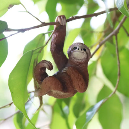 Oenux Simulation Wild Animal Chimpanzee Orangutan Gorilla Tree Sloth Monkey Model Action Figures Garden Miniature Decoration Toy