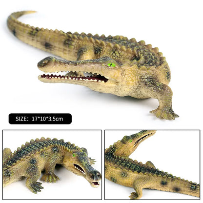 Oenux Wild Animals Action Figures Simulation Sarcosuchus Crocodiles Boar Croc Model PVC Collection Decorate Kids Educational Toy