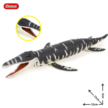 Oenux Prehistoric Savage Mosasaurus Megalodon Mammuthus Jurassic Dinosaurs Sea Life Animals Model Action Figures Toy Kids Gift
