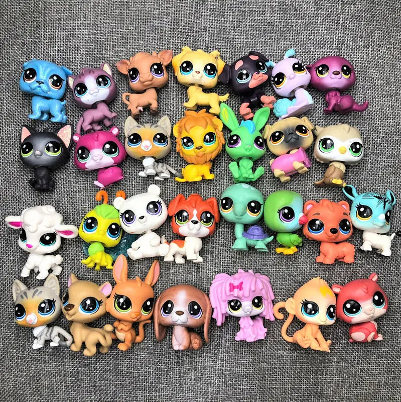6/12/pcs 5cm Old Pet Toys Cat Puppy Figure Mini dolls Toy Figures Classic Little Pet Cat Dog Animal Action figures Toys
