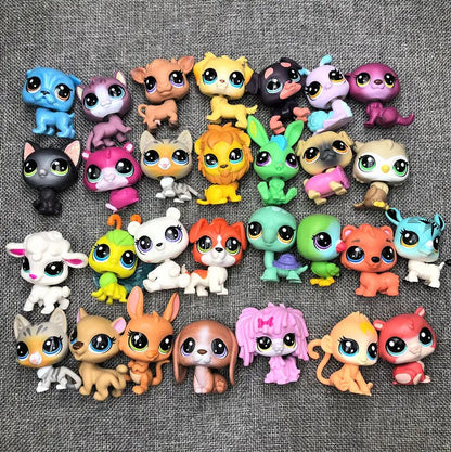 6/12/pcs 5cm Old Pet Toys Cat Puppy Figure Mini dolls Toy Figures Classic Little Pet Cat Dog Animal Action figures Toys